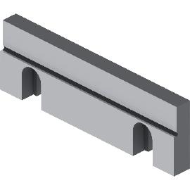 Stufenbacke 17 mm 125x40x23 mm Produktbild